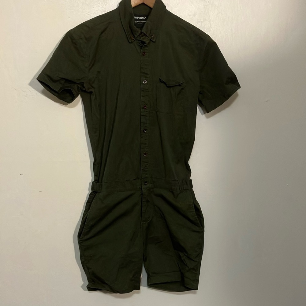 Romper Jack  Dark Green Short Sleeve shorts Jumpsuit Small